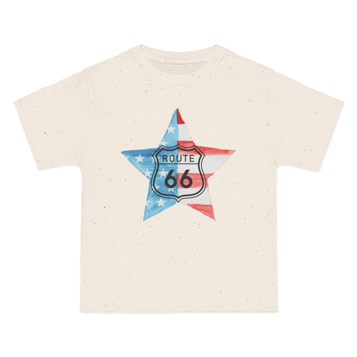 Patriotic Vintage Route 66 T-Shirt: Americana Star Edition