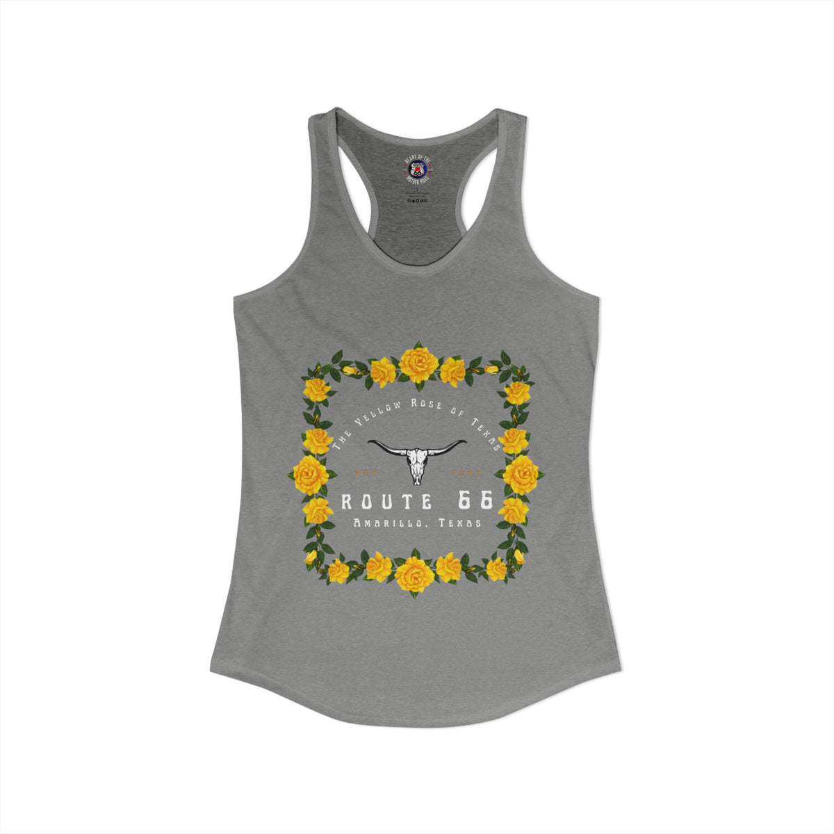 Yellow Rose of Texas Route 66 Women's Racerback Tank