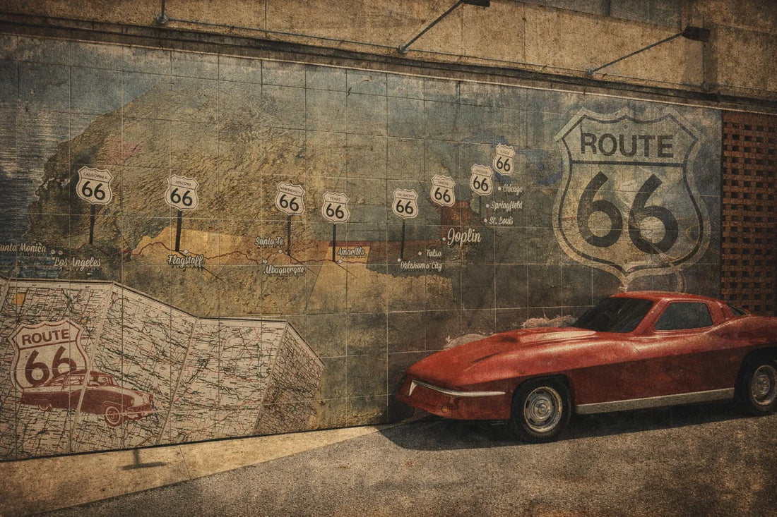 Route 66 mural in Joplin, Missouri