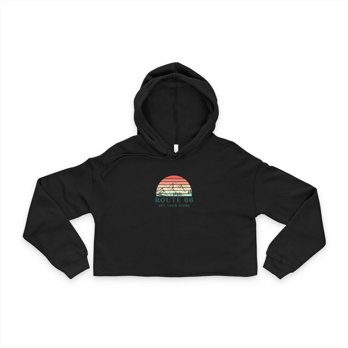 Sunset Women's Route 66 Cropped Hoodie: Get Your Kicks in Style