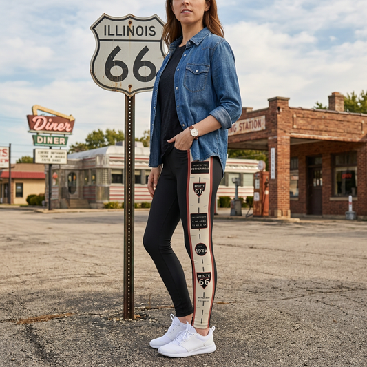 Route 66 Vintage Vintage Highway Leggings