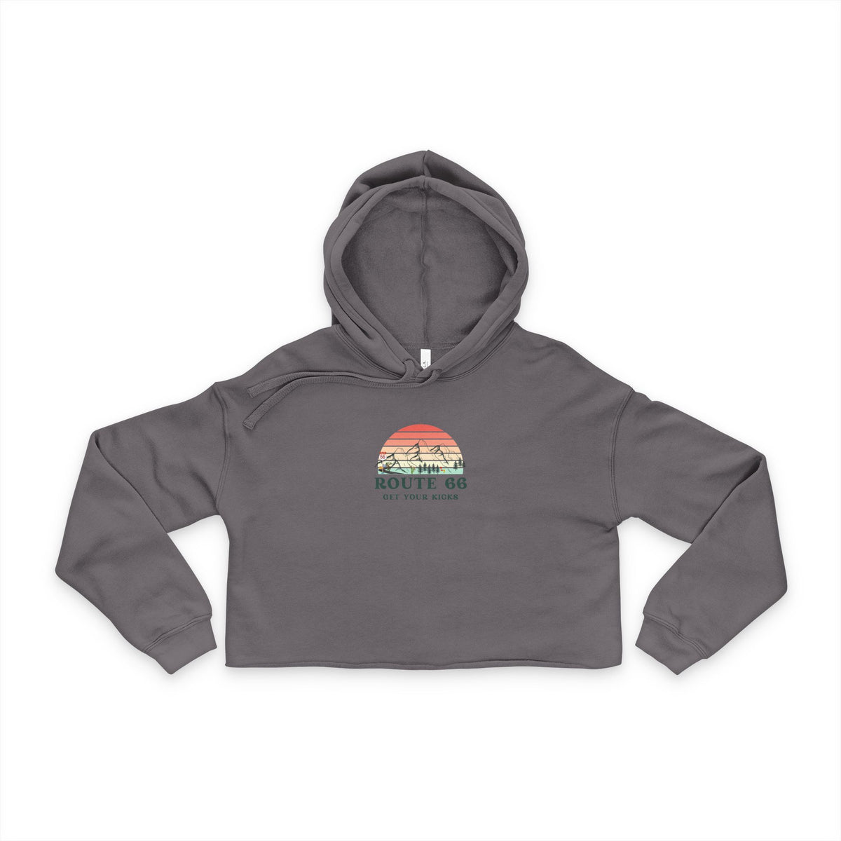 Sunset Women's Route 66 Cropped Hoodie: Get Your Kicks in Style