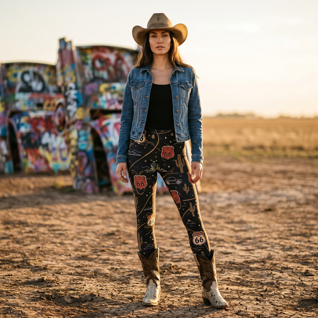 Route 66 Desert Nights High-Waisted Leggings