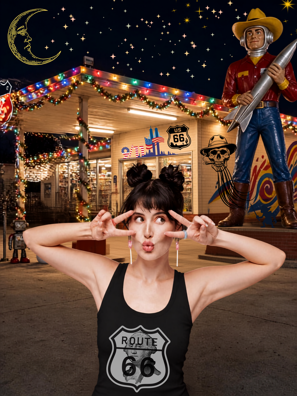 George Washington Route 66 Women’s Racerback Tank